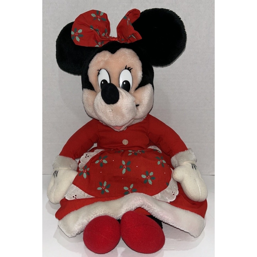 Applause Walt Disney Company Minnie Mouse Plush Mrs‎ Claus Christmas Vintage